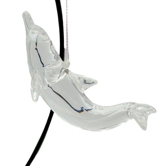 Set Of 3 Clear Acrylic Dolphin Ornaments - Picture 4 of 4